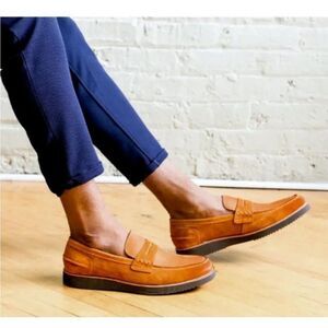 Marc Nolan Abe Nubuck Shoes Penny Loafers Slip On Shoe Size 9